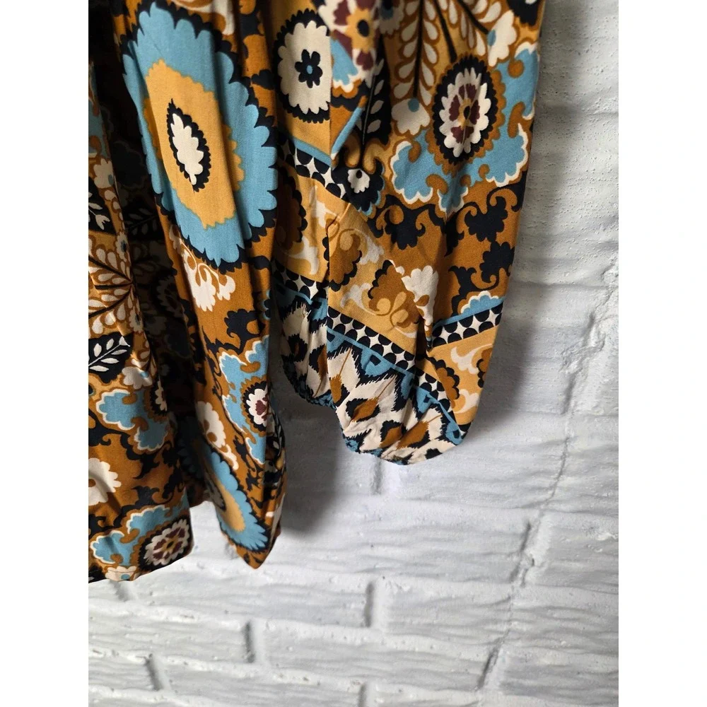 Women's size 3X LIVERPOOL top Southwest print blouse Button up long sleeve NWT - Picture 4 of 9